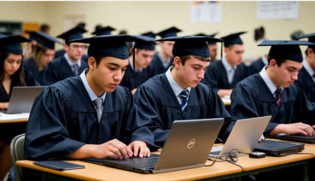 ИИ фантазия, на реальном КОГЭ сидят по 8 человек в аудитории