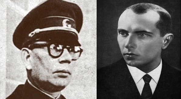 Слева генерал Власов, справа Бандера