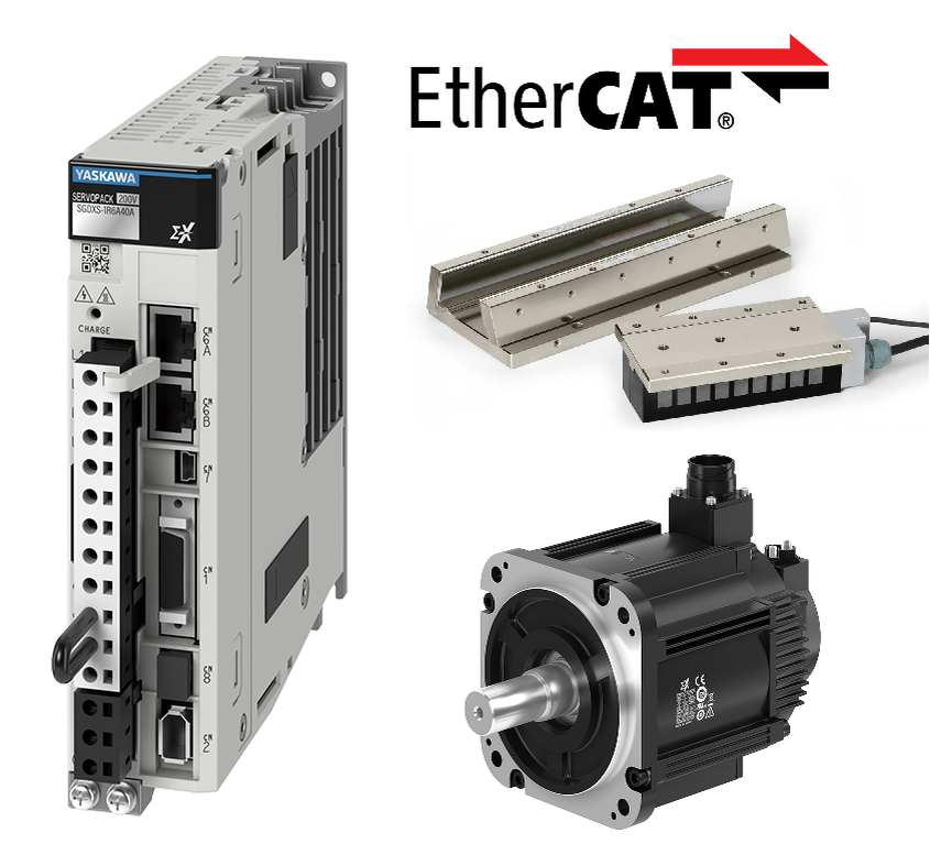сервопривод YASKAWA Sigma-X с круговым и линейным сервомоторами