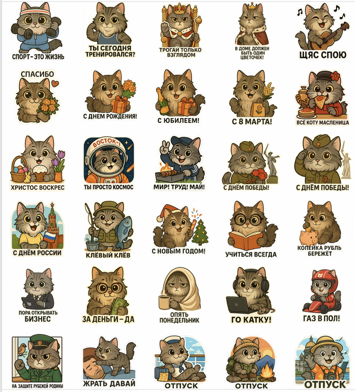 стикеры из набора Тимофея