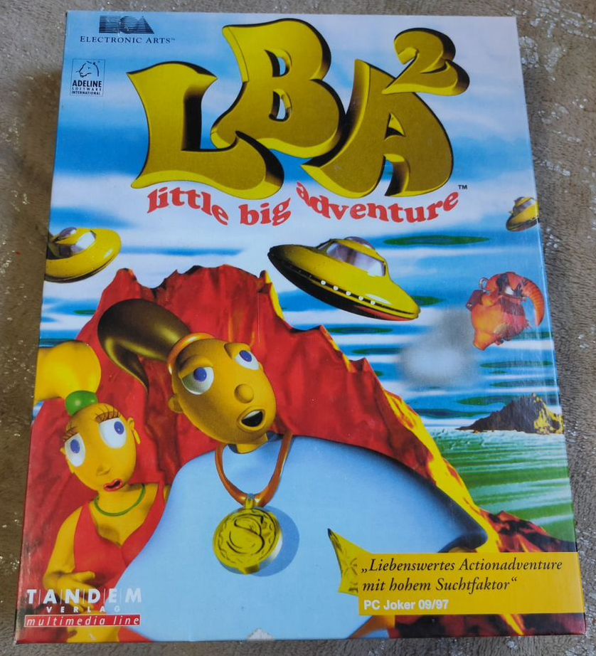 Обложка компьютерной игры Little Big Adventure 2, официальная, зарубежная версия