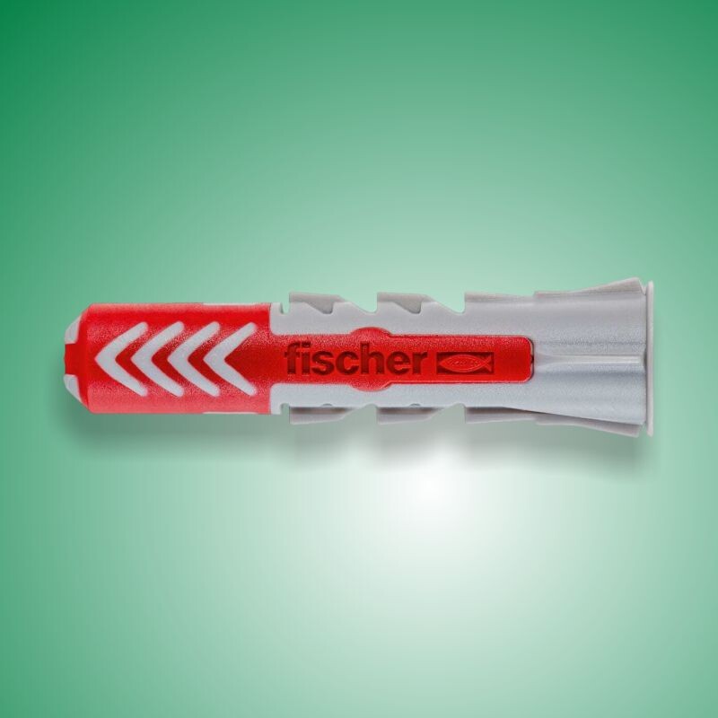 Комбинированные дюбели, сочетающие пластичность полипропилена и твердость нейлона Fischer DuoPower одинаково надежно держатся в разных материалах — в том числе таких проблемных, как пустотелый кирпич и гипсокартон.