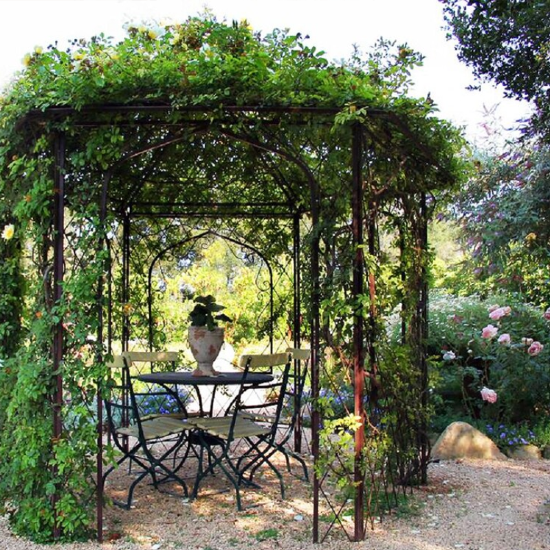 Беседка летняя арочная для сада
