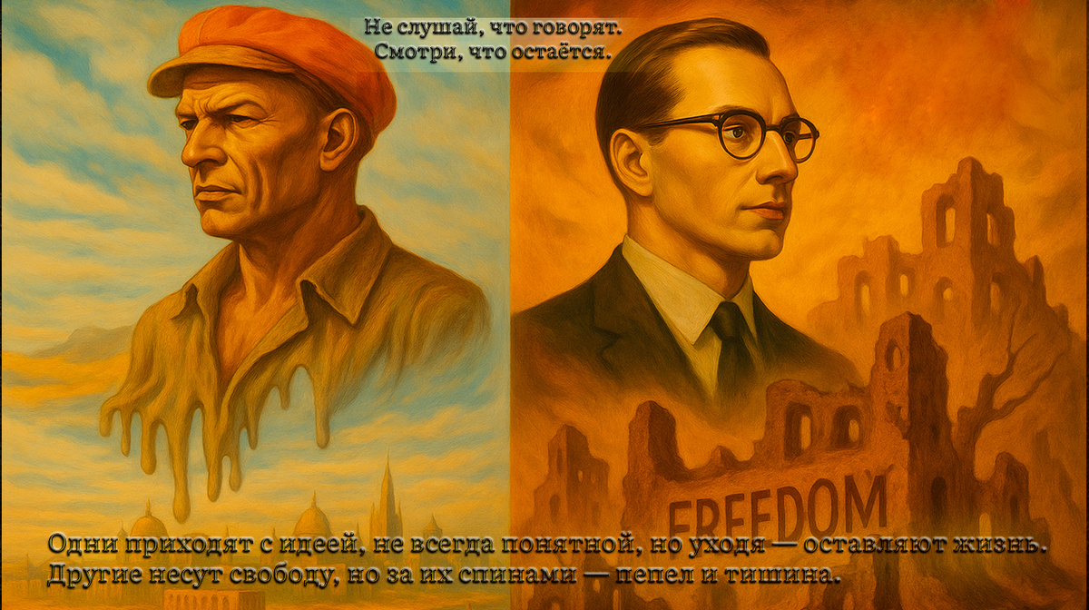 Можно быть просветлённым. Можно быть тихим, любящим, мирным.
Но Мироздание не спросит, насколько ты был добрым.
Оно просто — случится.
И если ты умеешь ценить Жизнь —
научись понимать, что она не вечна.
Иногда — всё рушит крик.
Но куда чаще — молчание...
