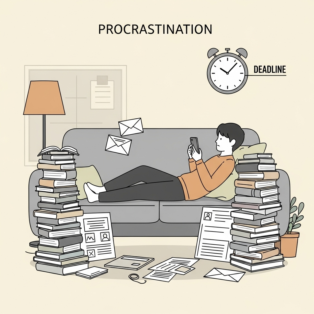 Прокрастинация: человек на диване с телефоном