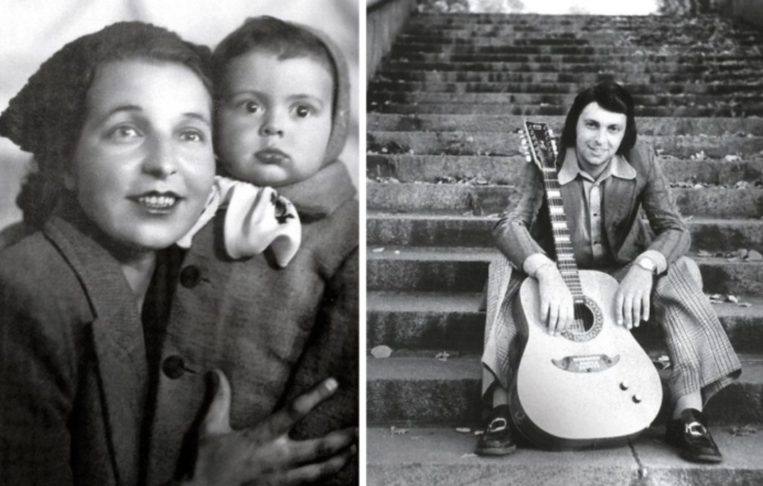 Добрынин в детстве с мамой и в молодости