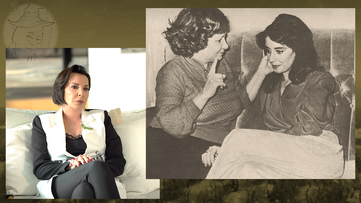 Перихан Саваш - Кадр из сериала Доброта и архивное фото