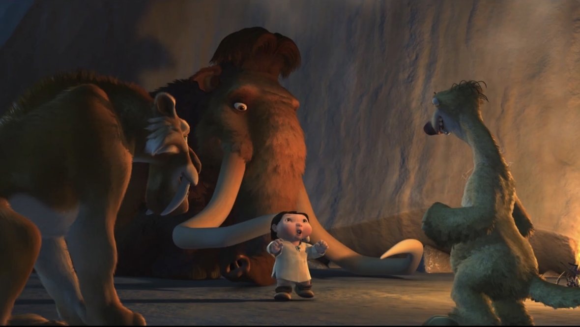    Кадр из мультфильма «Ледниковый период», реж. Крис Уэдж, Карлос Салдана, Twentieth Century Fox, Blue Sky Studios, Twentieth Century Fox Animation