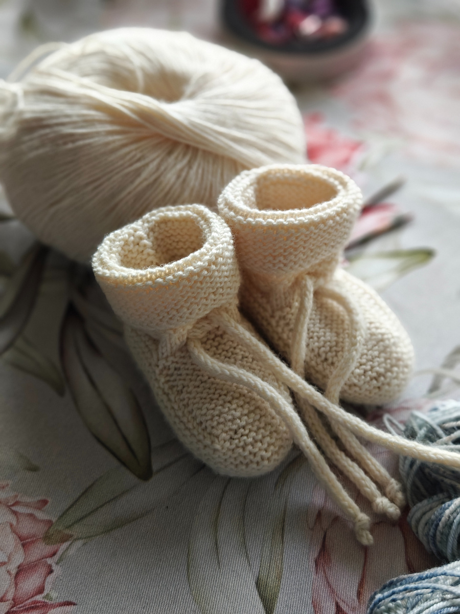 Пинетки из носочной пряжи 