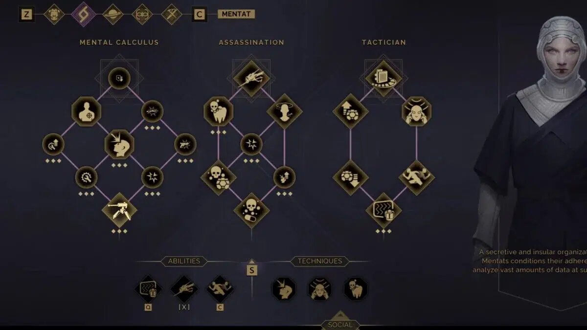    Местоположение всех тренеров класса Ментат