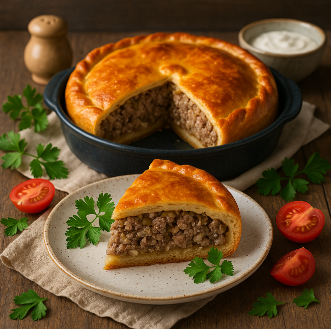 Мясо в тесте (мясной пирог) рецепты от Дарики