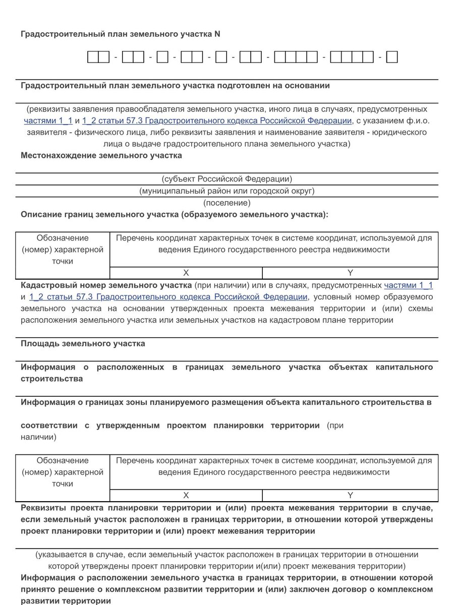 фора ГПЗУ (из открытых источников)