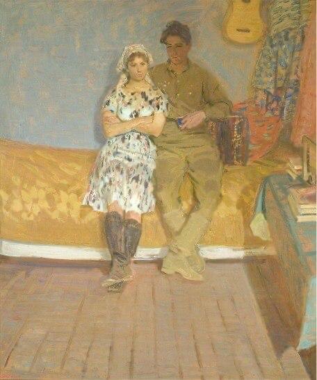 Дмитрий Мочальский. «Молодожёны-целинники». 1959