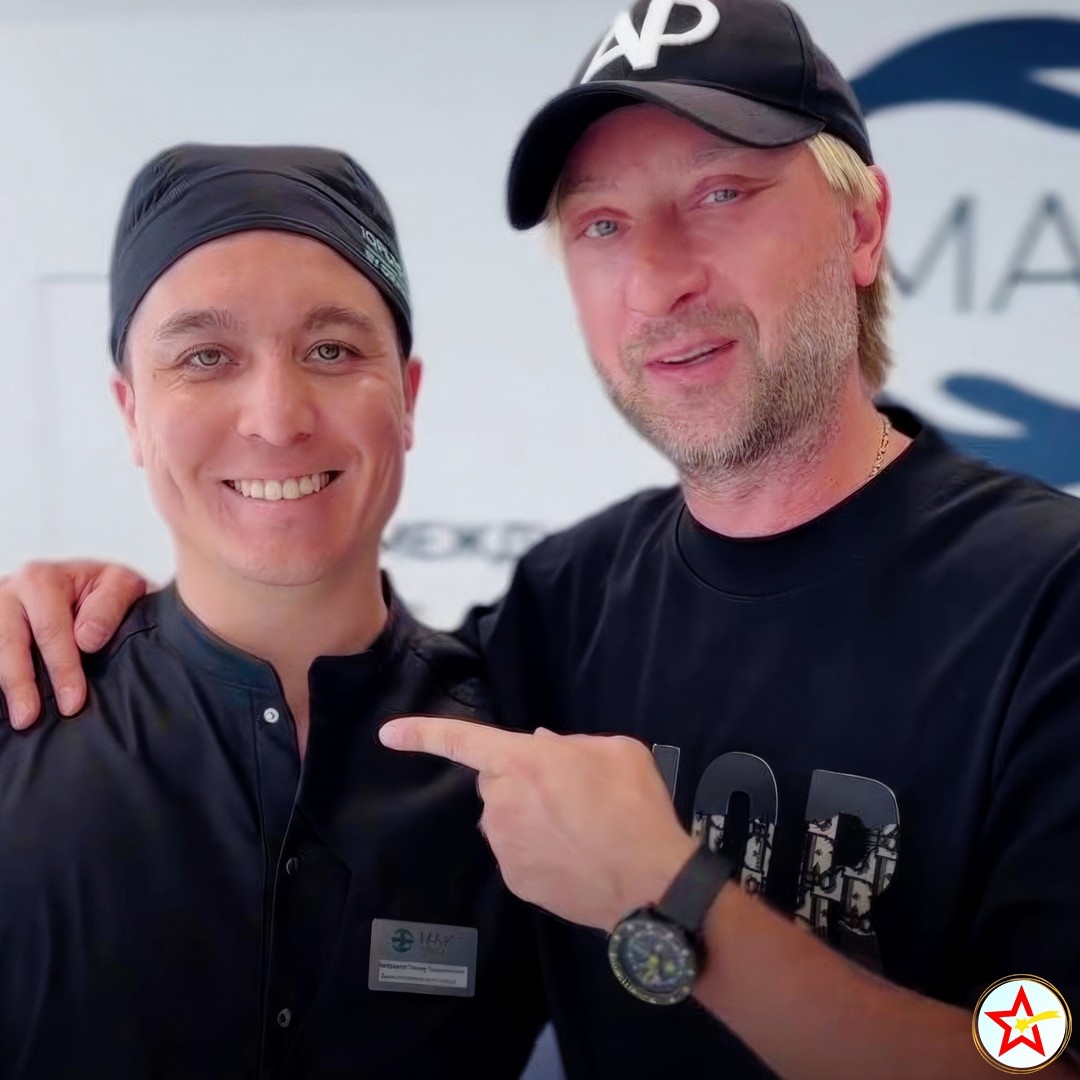 Евгений Плющенко и хирург Тимур Хайдаров