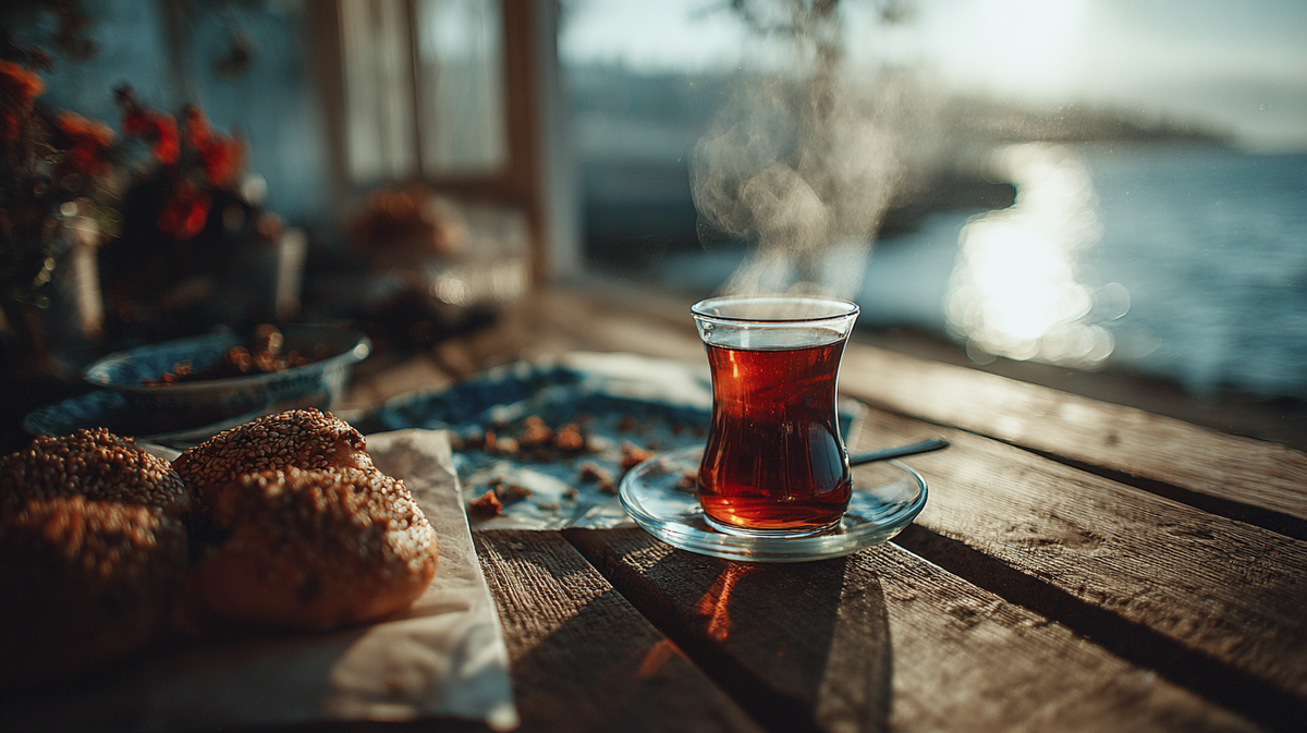 Утро в Стамбуле начинается с чая, симита и солнца