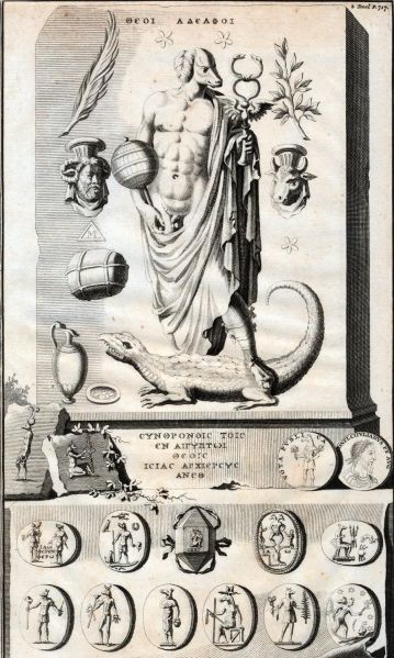 Германубис. Изображение из книги Афанасия Кирхера «Обелиск Памфилия», 1650 г.