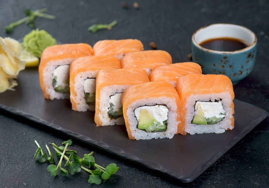 калорийность суши филадельфия на 100 г и 1 ролл