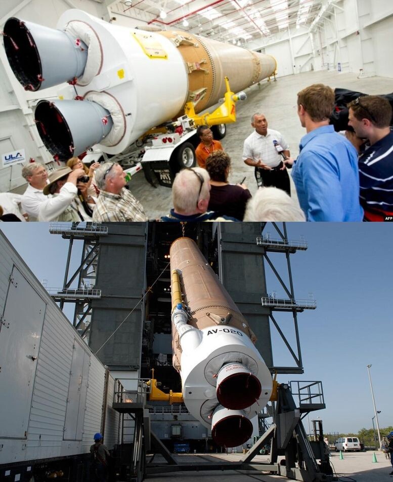 Российский двигатель РД-180, установленный на американскую ракету Atlas V, готовящуюся запустить исследовательскую станцию на Марс