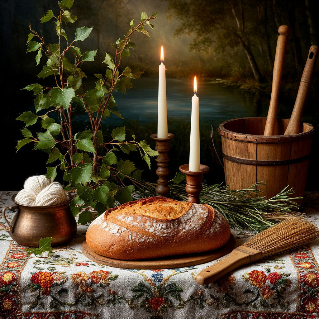 Каравай и блины - печь! Берёзой и травами дом украшать! Не шить/не вязать/не работать! Понятно?!