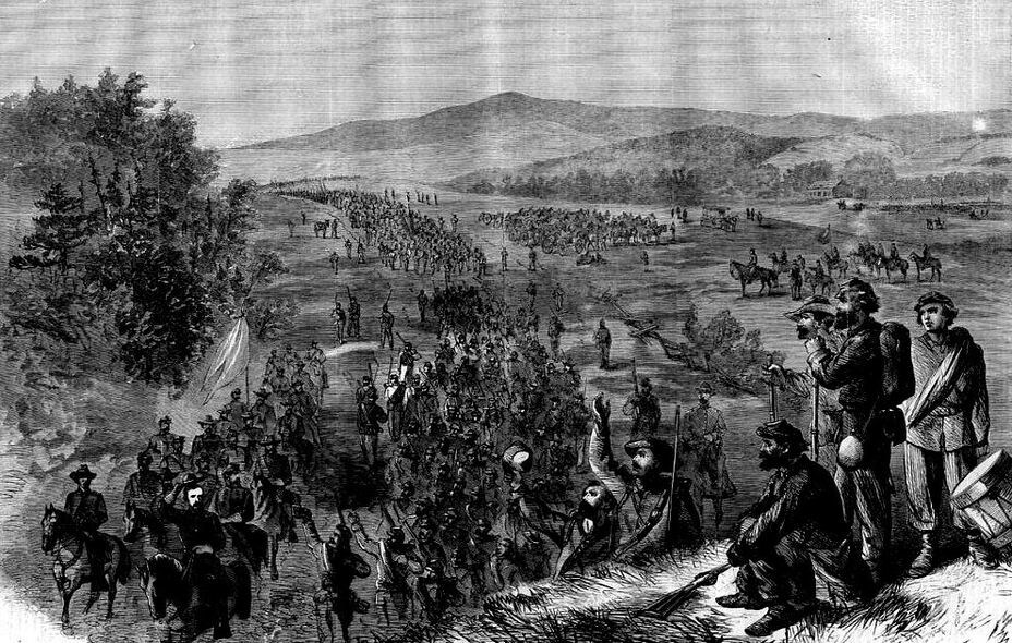 Армия северян под командованием Шеридана марширует по долине Шенандоа. pinterest.com