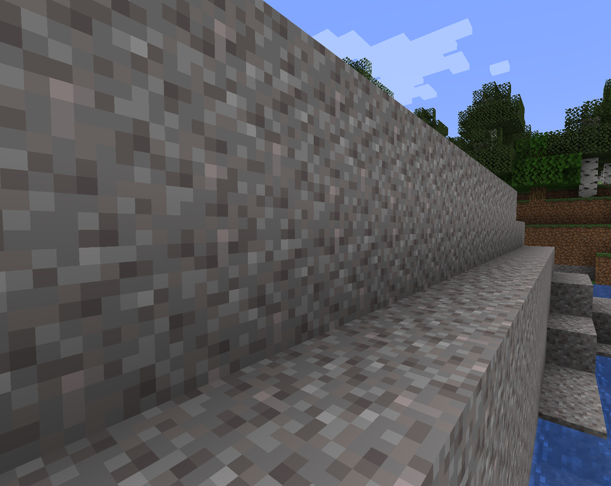 Гравий на поверхности в Майнкрафте