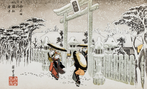 Художники рисовали картины с изображением одного из 24 времен года. Это первые морозы