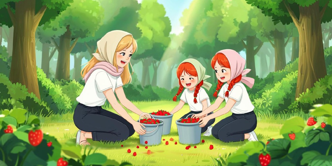 Поход в лес за ягодами