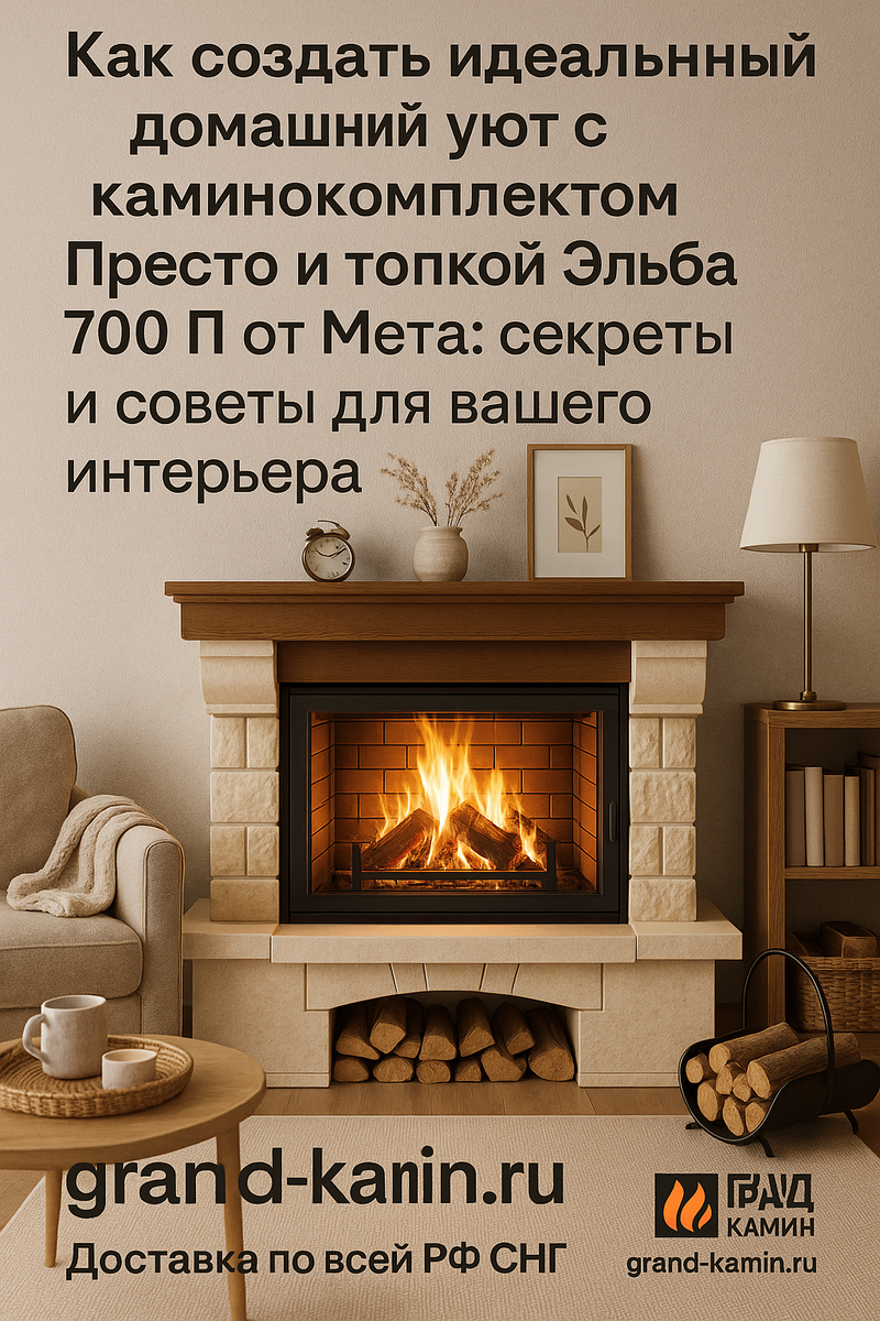    Как создать идеальный домашний уют с каминокомлектом Престо и топкой Эльба 700 П от Мета: секреты и советы для вашего интерьера Kamin
