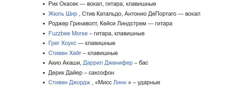 Список музыкантов, принявших участие в записи альбома.