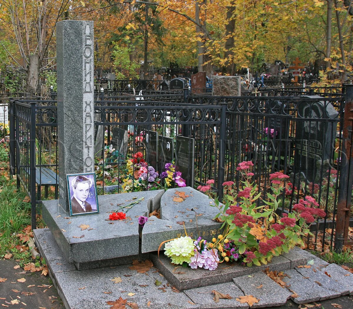 Памятник на могиле актера Леонида Харитонова!