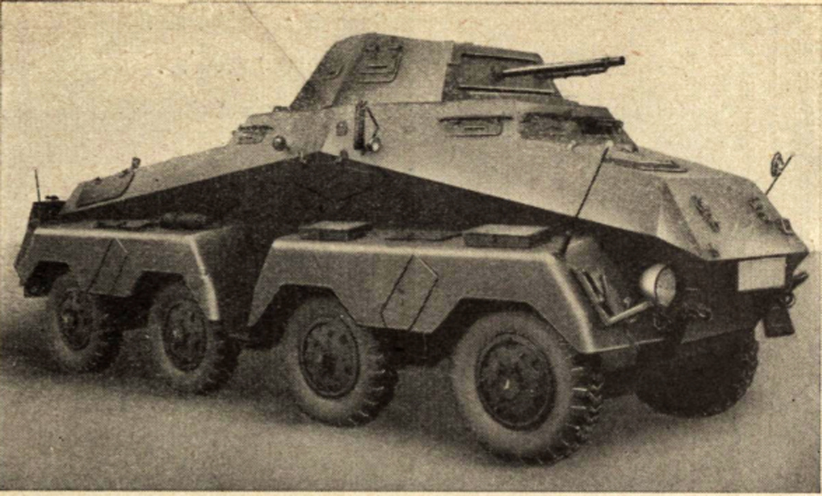 Но есть и менее известные, хотя весьма-весьма интересные образцы — например, тяжёлый бронеавтомобиль Sd.Kfz. 231 (8-Rad). 