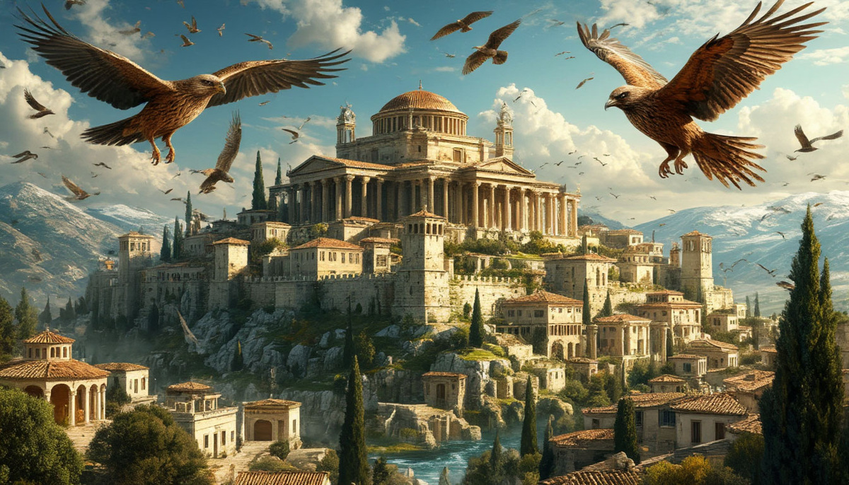 Город, конечно, не между небом и землёй, как в комедии, всё равно похоже