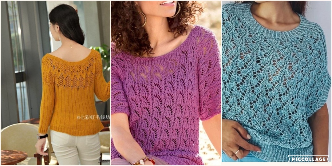 Очаровательные ажурные узоры для летних изделий.