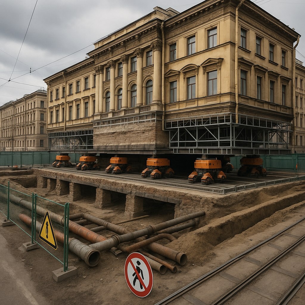 Кругозор Проектировщика. Перемещение исторических зданий по роботизированной технологии