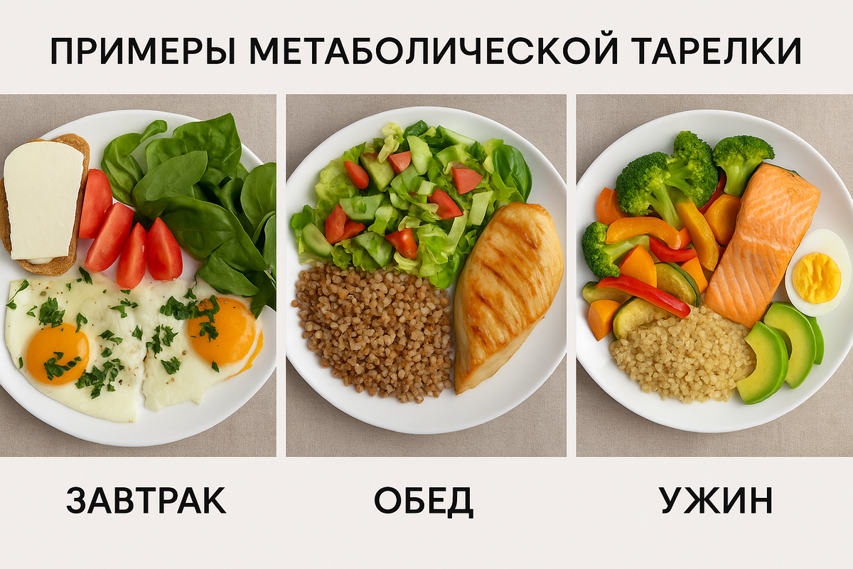 Пример метаболической тарелки для поддержания 