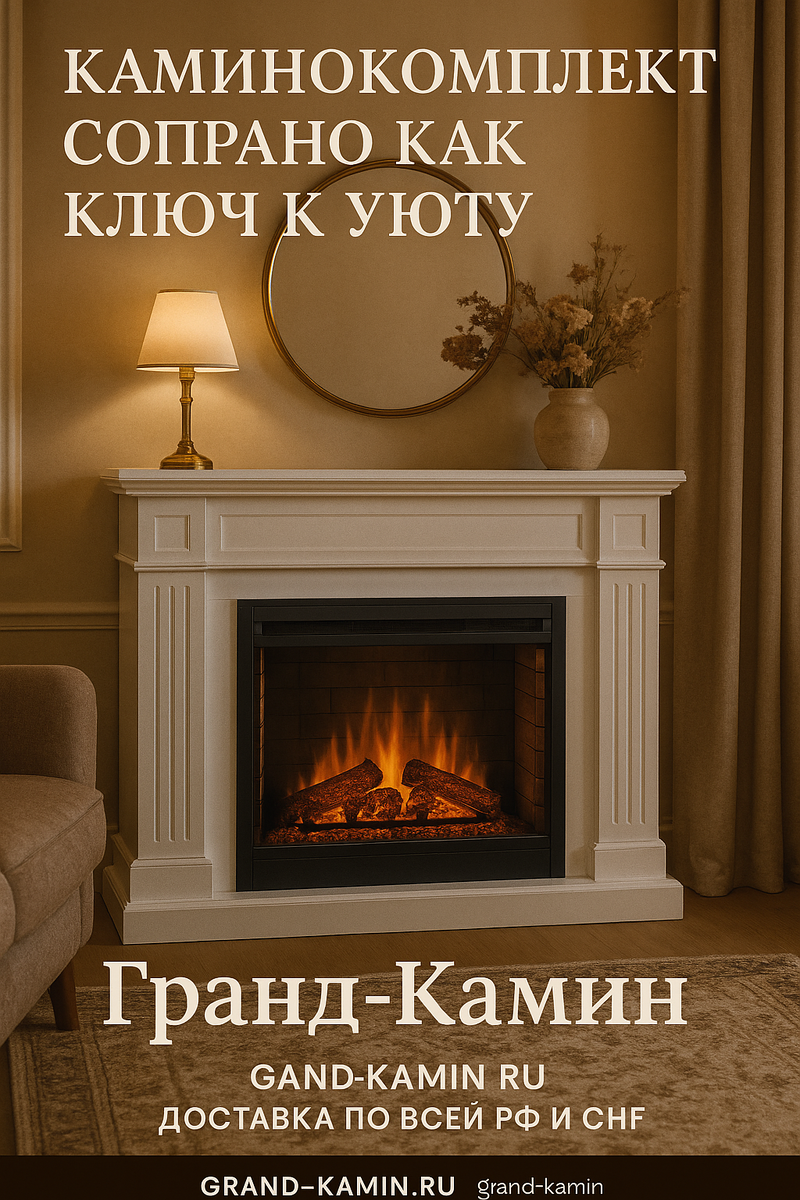    Каминокомплект Сопрано как ключ к уюту: создайте атмосферу тепла и элегантности в вашем доме Kamin