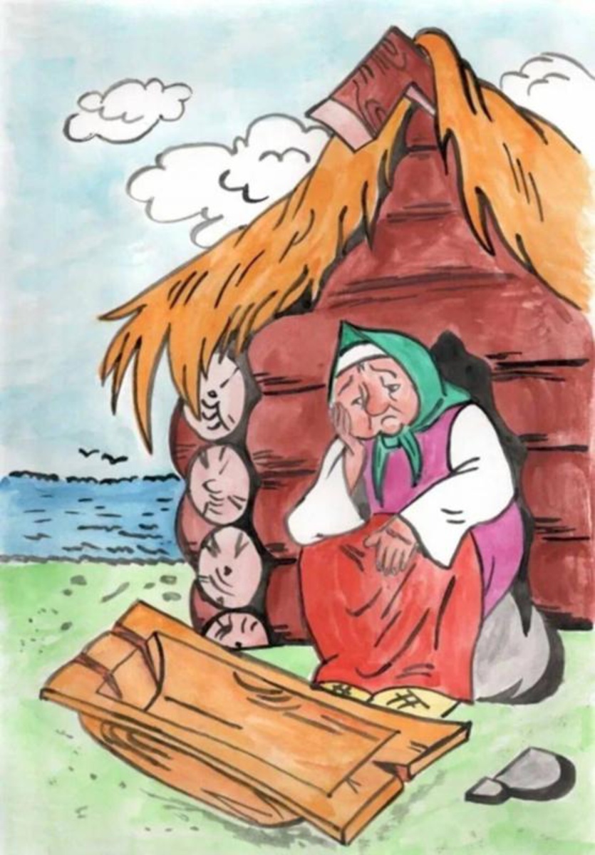 Старуха у разбитого корыта. Источник: Яндекс картинки