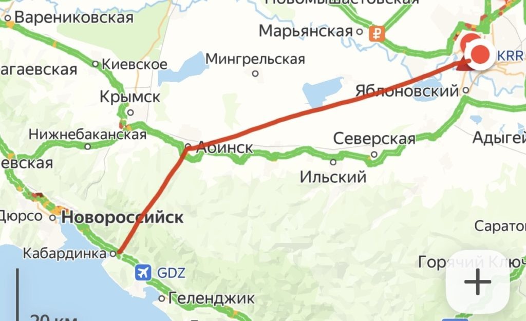 Приблизительный маршрут по новой трассе