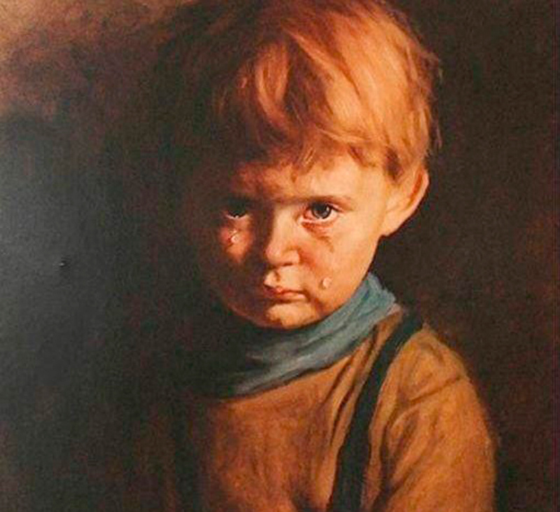 Картина "Плачующий мальчик"