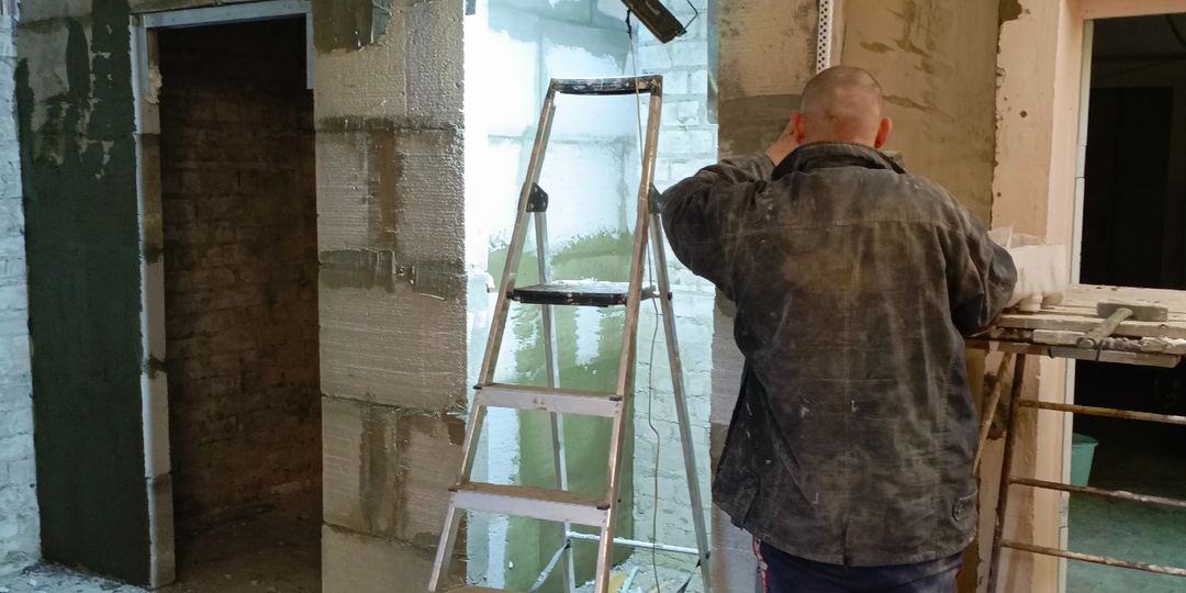 Устройство перегородок 100мм санузлов из газобетона. (окончание)