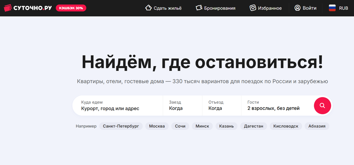 Интрерфейс Суточно.ру