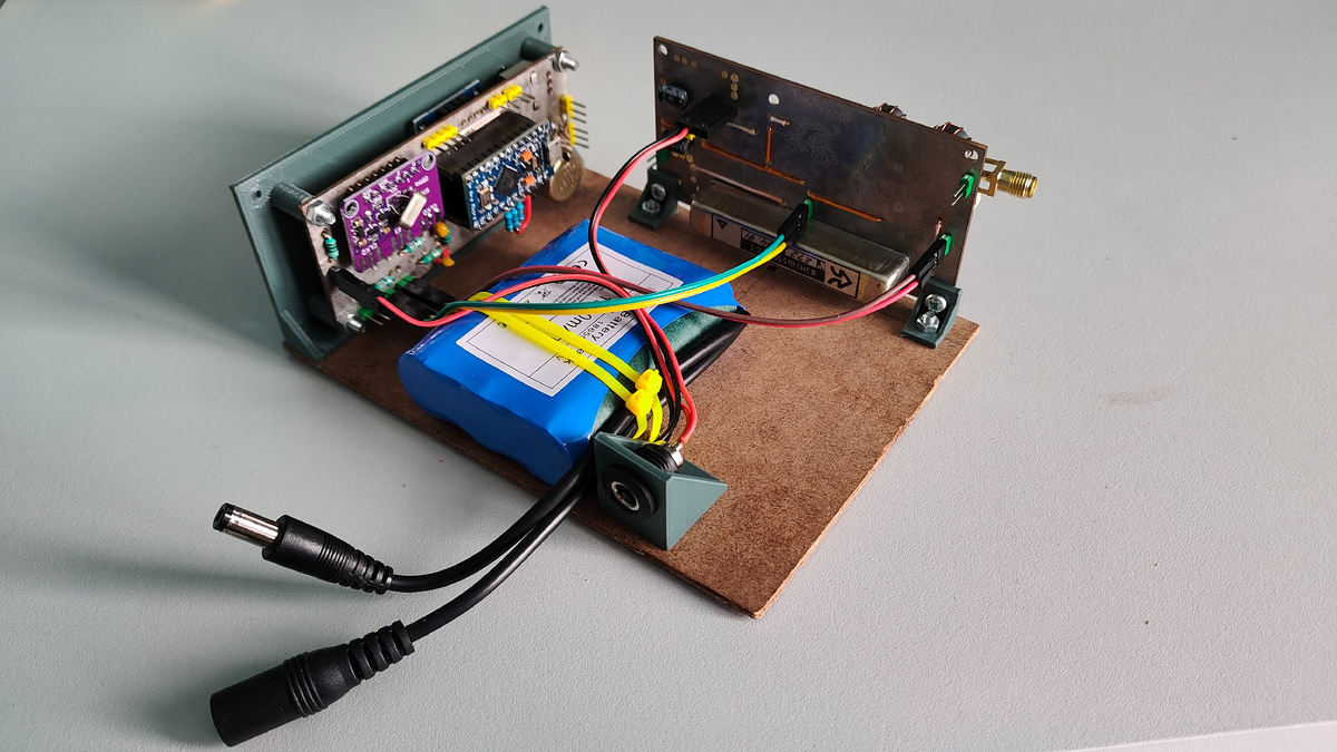 Макет трансивера с обратной стороны