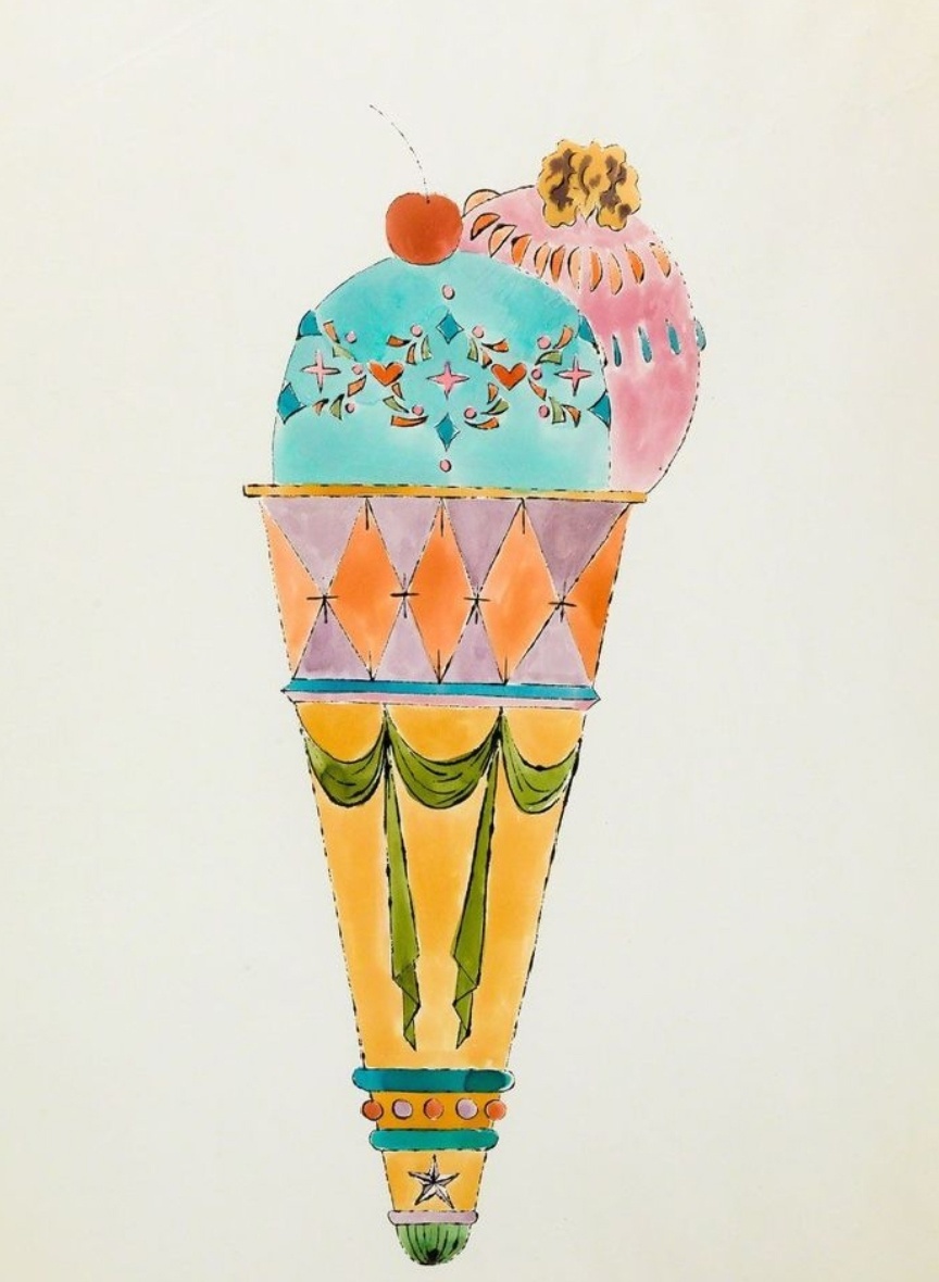 Из открытых источников. Энди Уорхол "Рожок мороженого", 1959