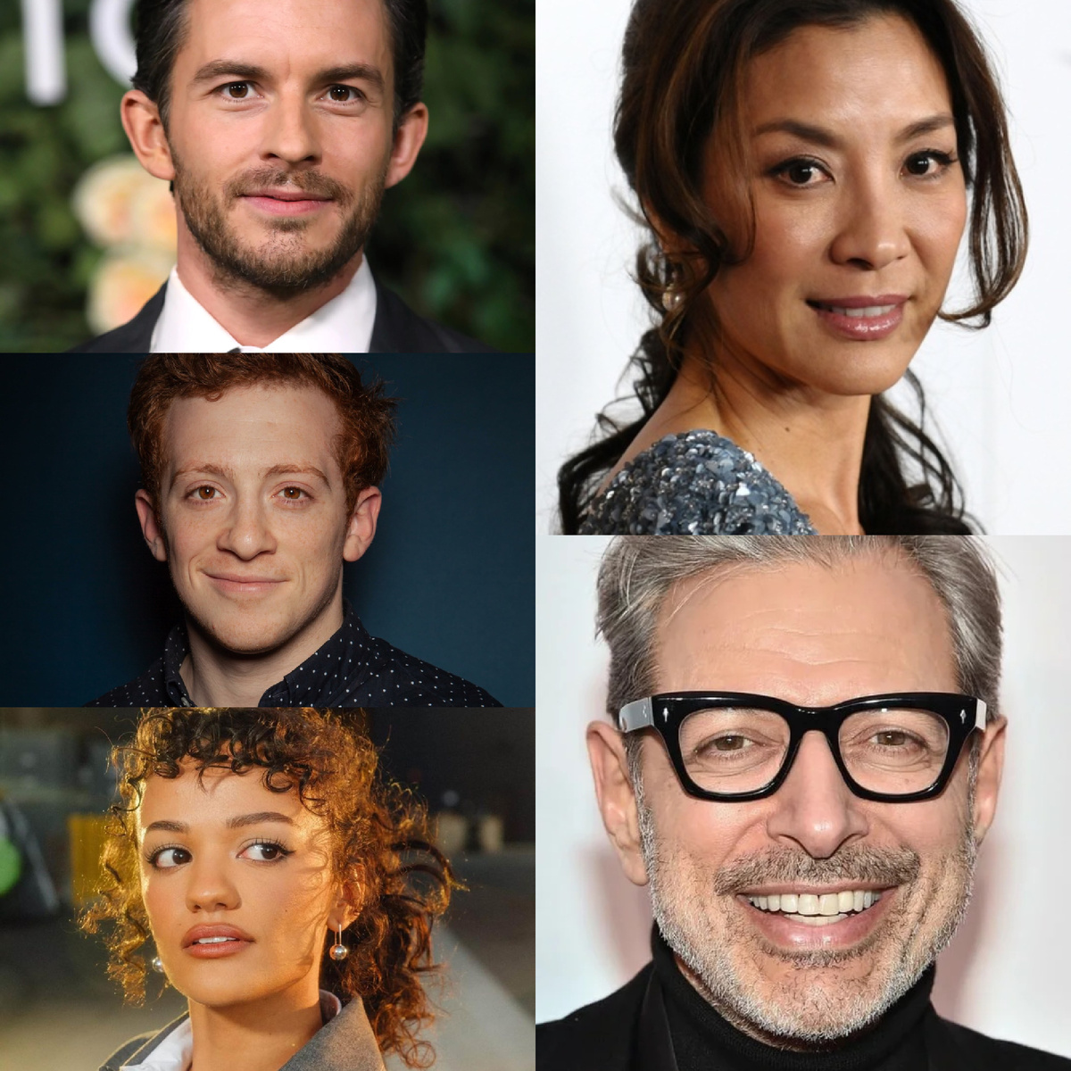 Джонатан Бэйли, Итан Слейтер, Марисса Боде, Мишель Йео и Джефф Голдблюм. 