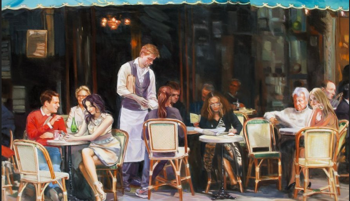 Доминик Амендола. "Кафе в Париже"
