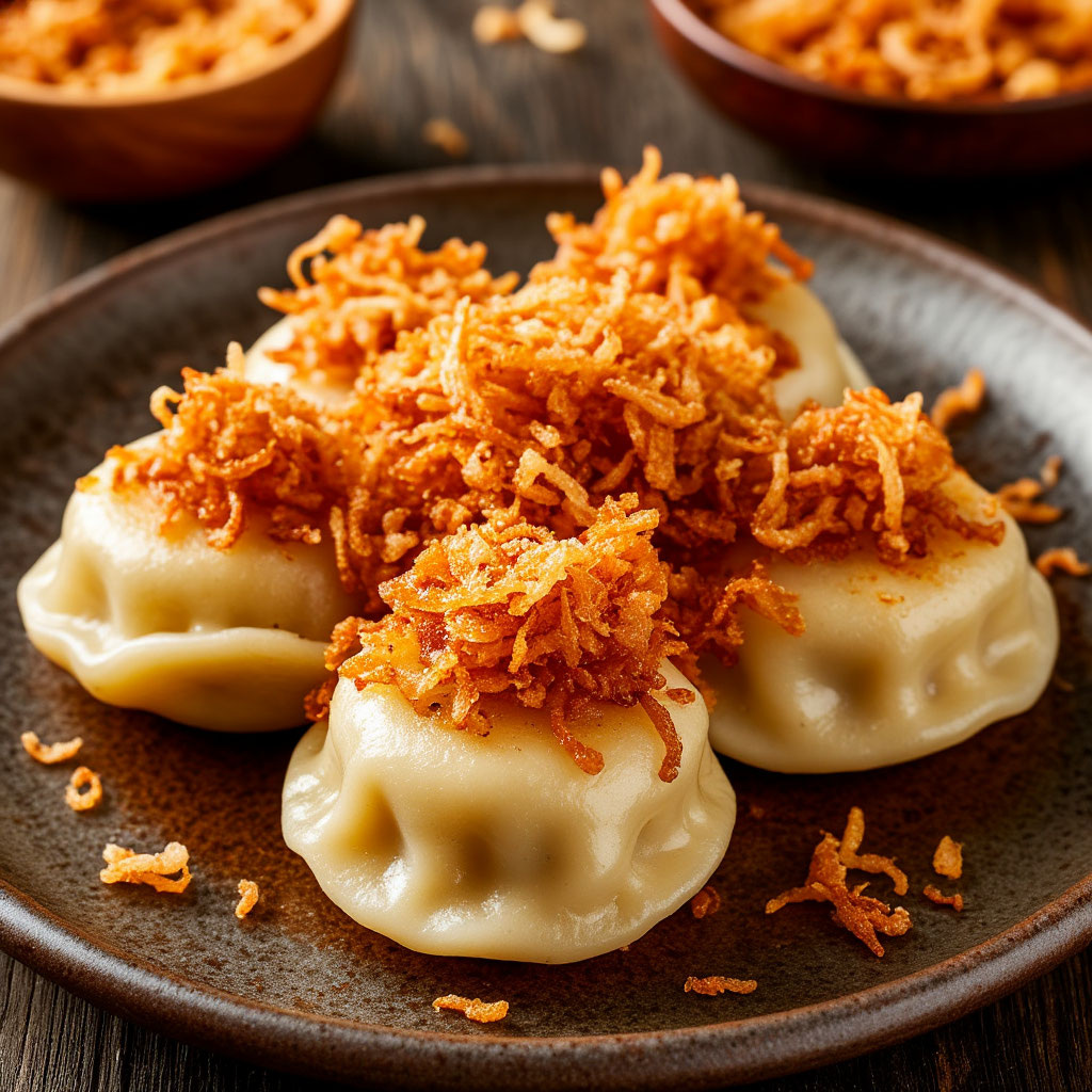 Пельмени домашние с луком