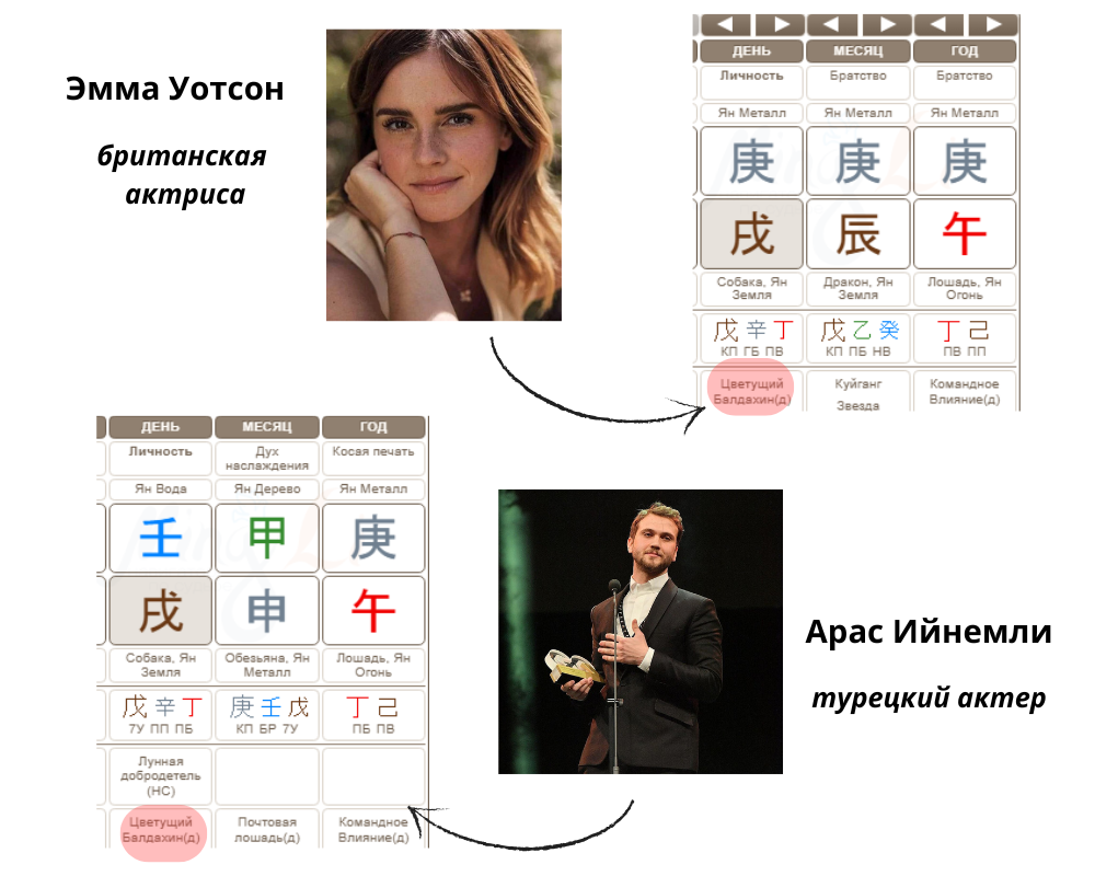 Цветущий балдахин часто присутствует в картах творческих людей