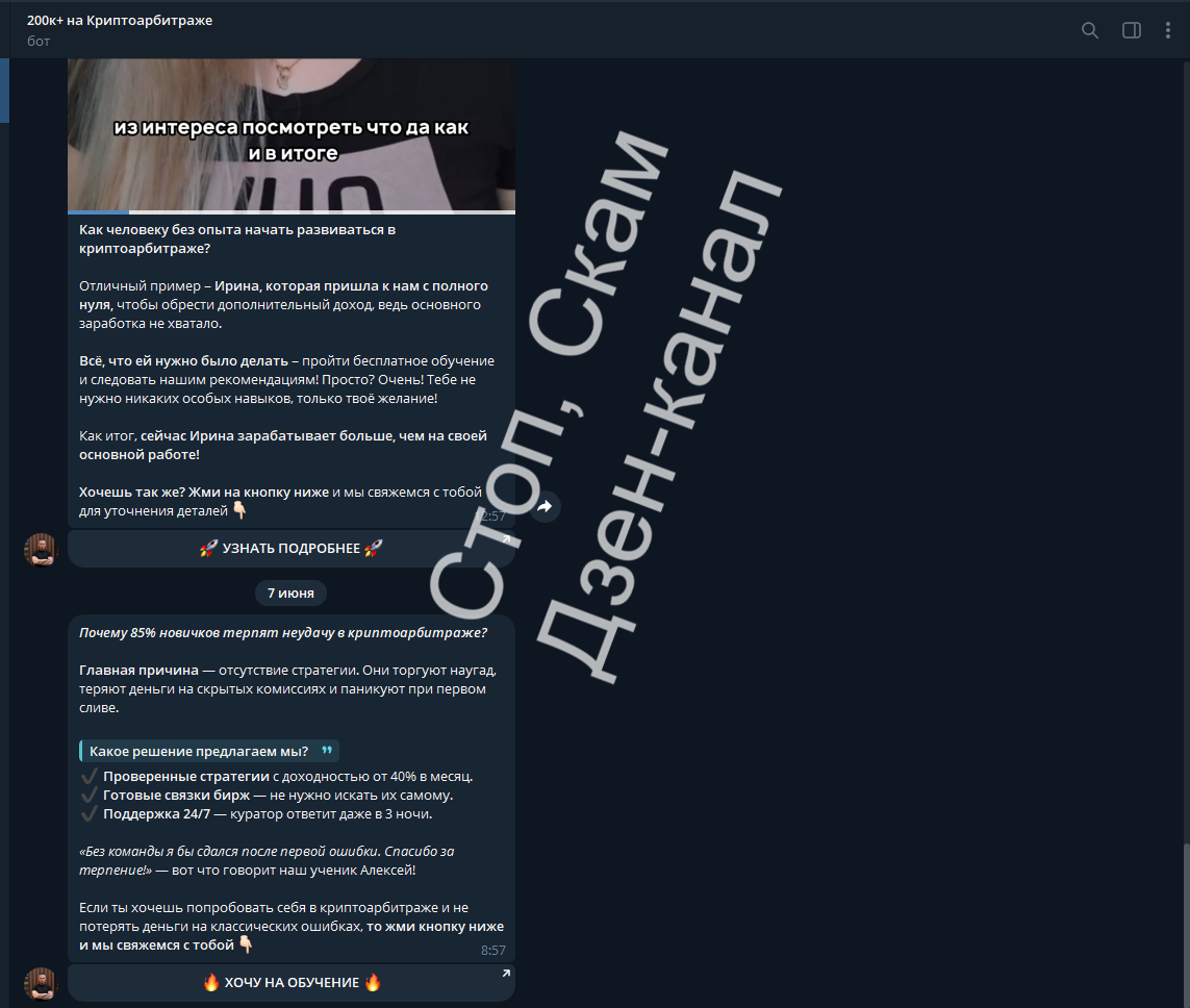 Телеграмм-бот мошенника