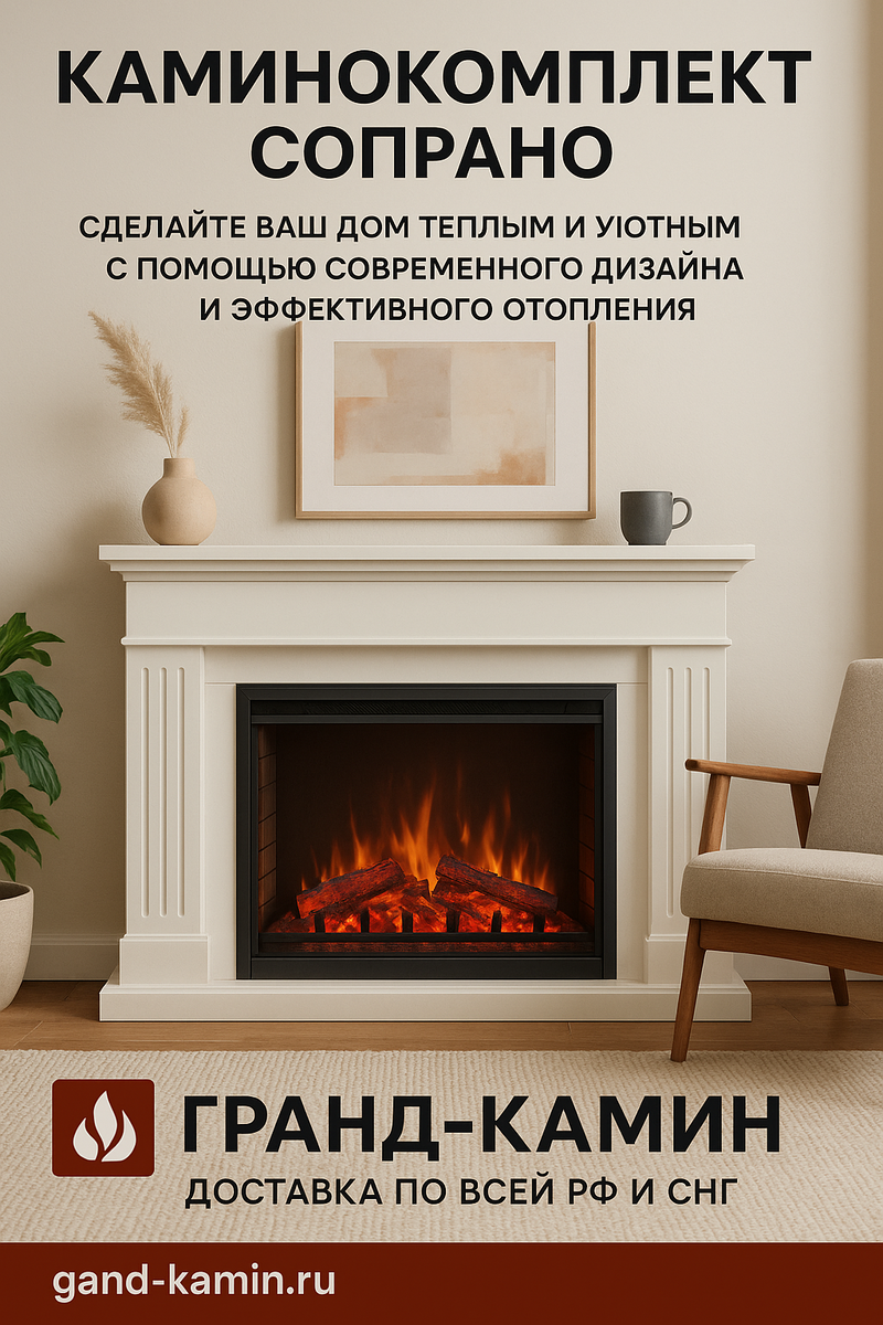    Каминокомплект Сопрано: как сделать ваш дом теплым и уютным с помощью современного дизайна и эффективного отопления Kamin