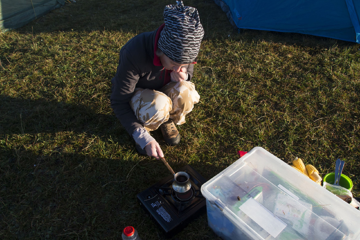 когда-то я делала для себя кофн даже в горах